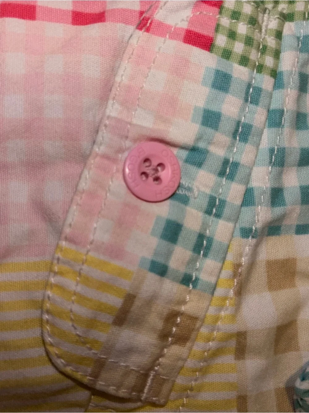 EUC OshKosh B’gosh Patchwork Gingham Shorts Girls 6X Cottagecore Summer Resort